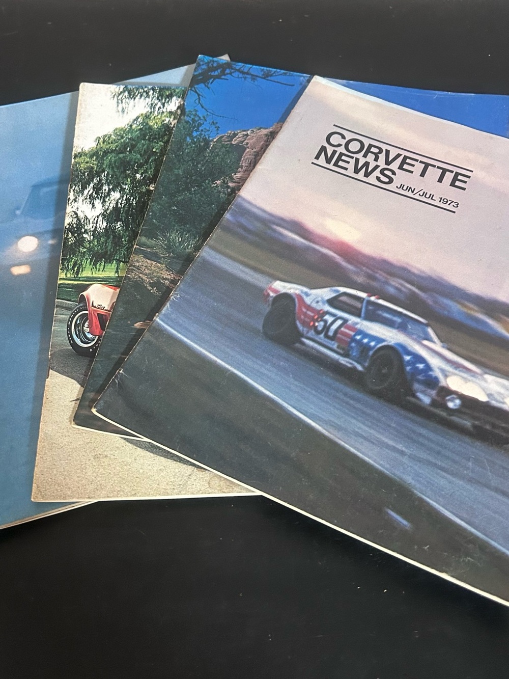 Lot of 4 Corvette News Magazines 1973 Jun Jul Aug Sep Oct Nov Dec Jan Chevrolet